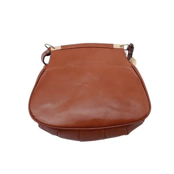 LN Patricia Nash Veneto Leather Crossbody Bag Mini Brown Heritage Collection - Picture 2 of 14